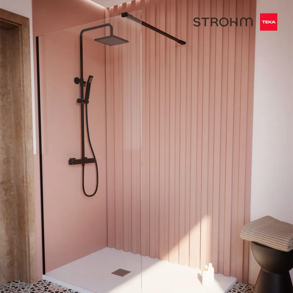 Organizador de Baño Sistema Ducha Teka-Strohm - Soller Gemelo Control Negra