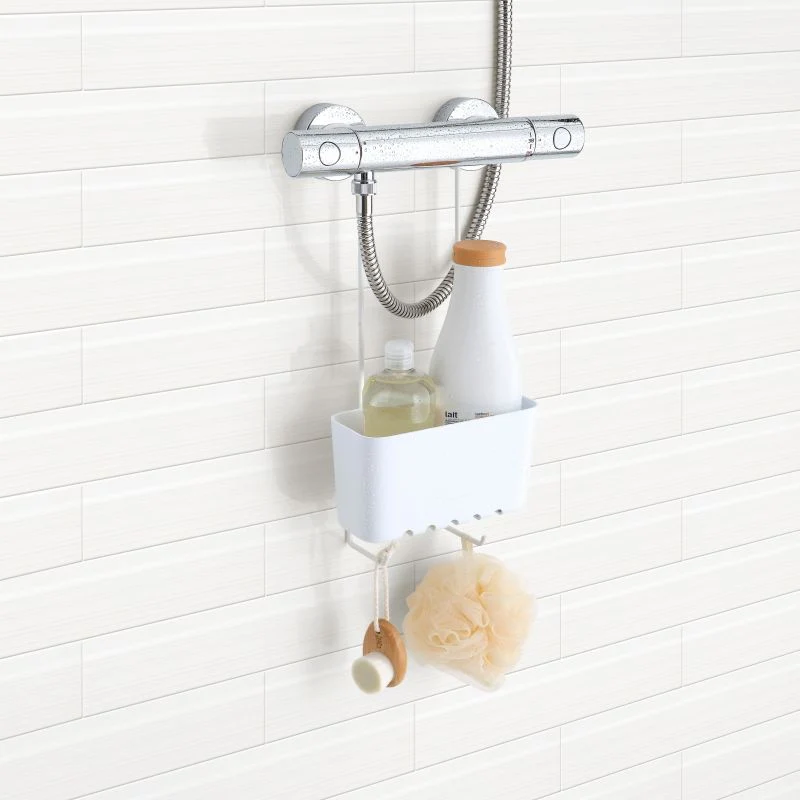 PANIER DE DOUCHE SUSPENDU - Inox Sans Perçage avec Crochets | Fácil Instalación | Sin Taladro
