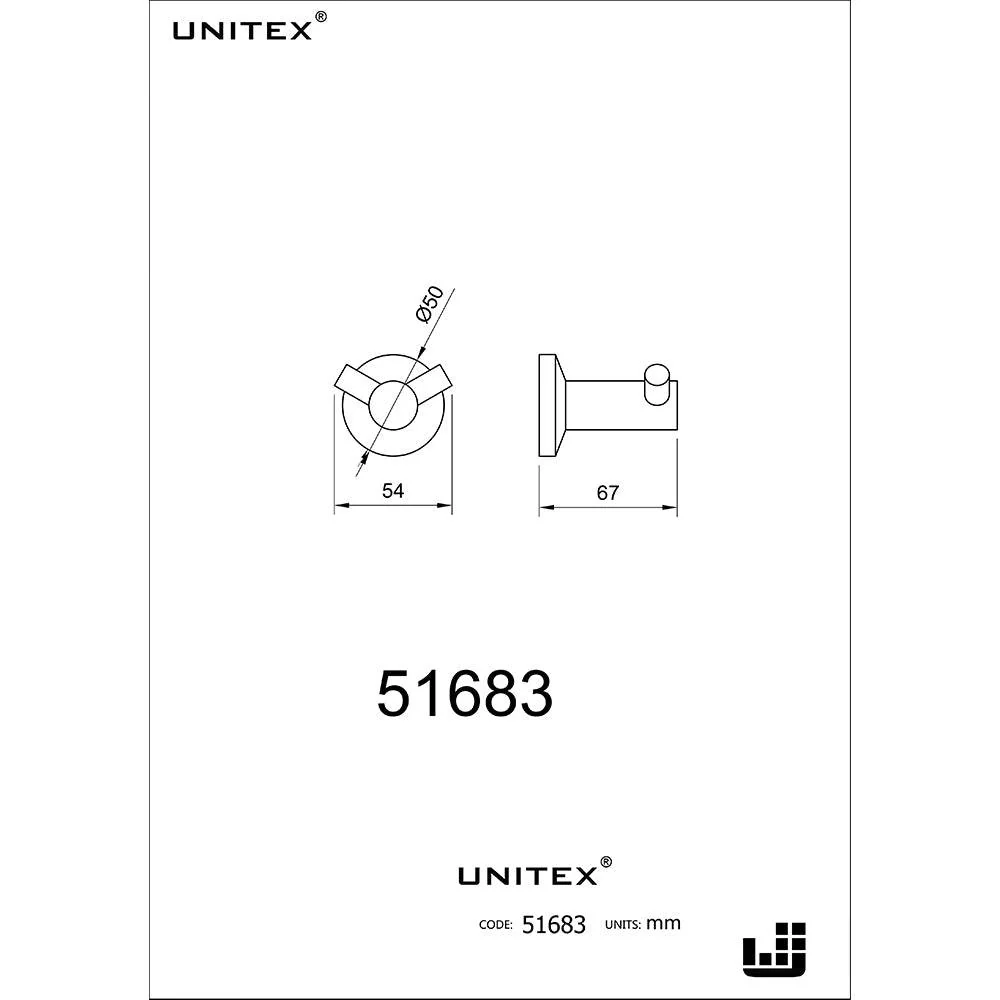 Percha de Baño Doble Inox 51683 en Acero Inoxidable