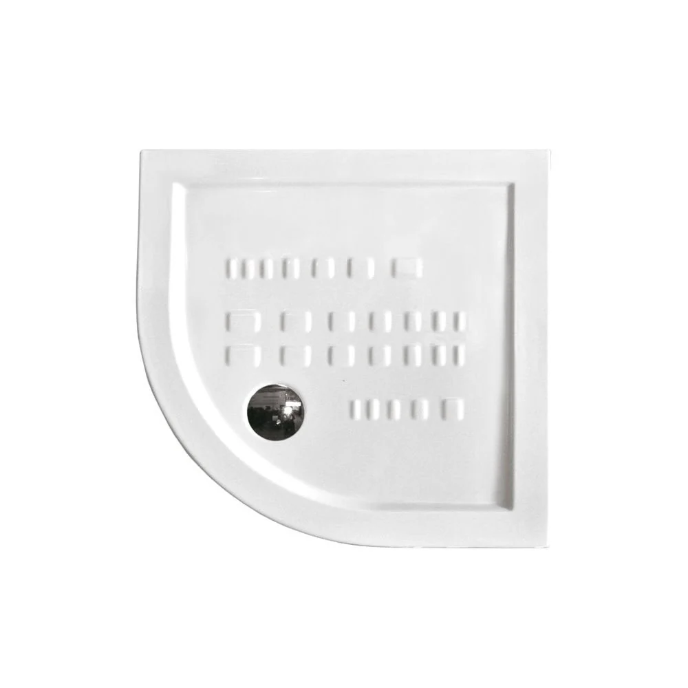 Piatto doccia angolare Althea Ito cm 90x90 ceramica bianca foro diametro cm 8,5 spessore cm 5,5