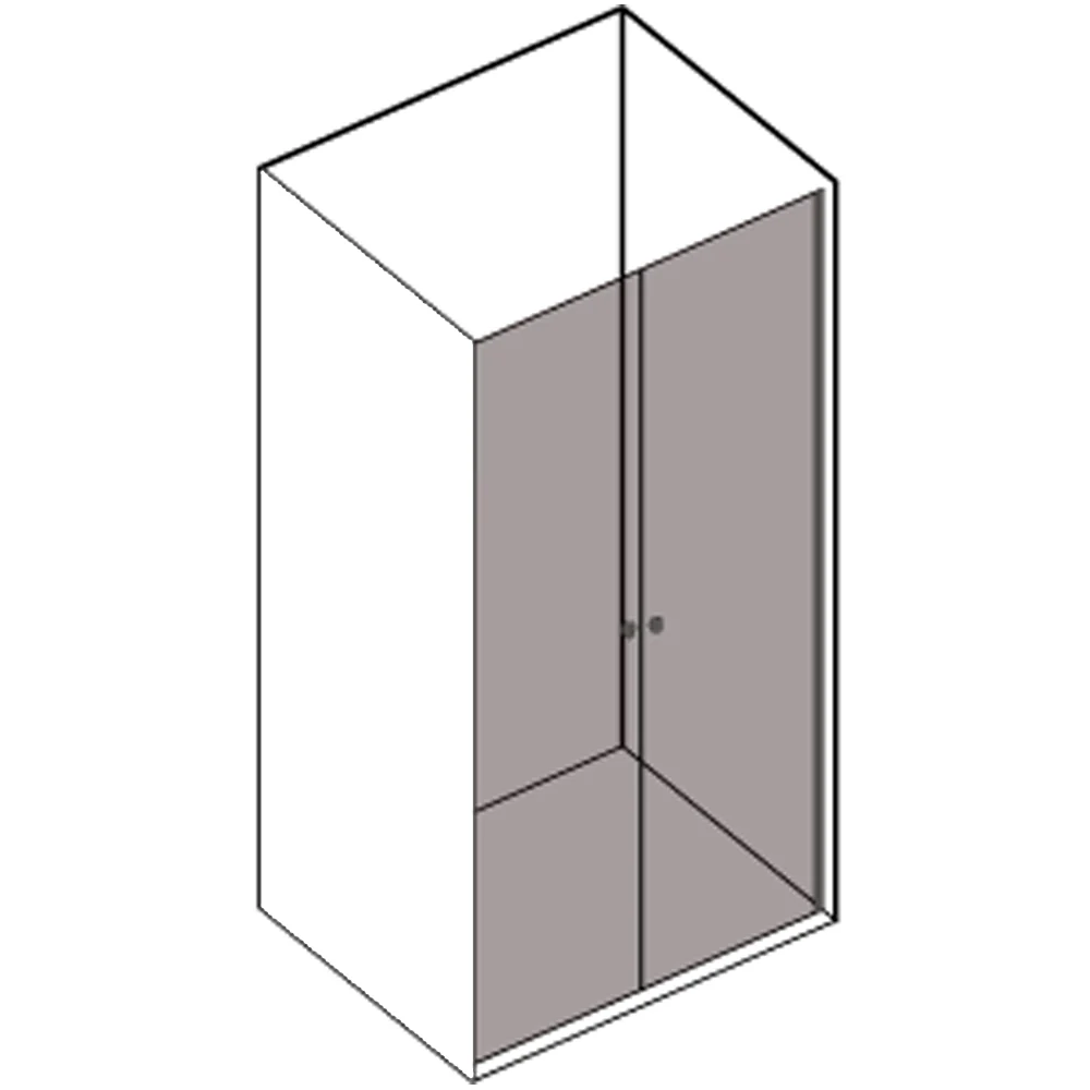 Porta doccia per nicchia da 85 cm apertura saloon cristallo trasparente da 6 mm