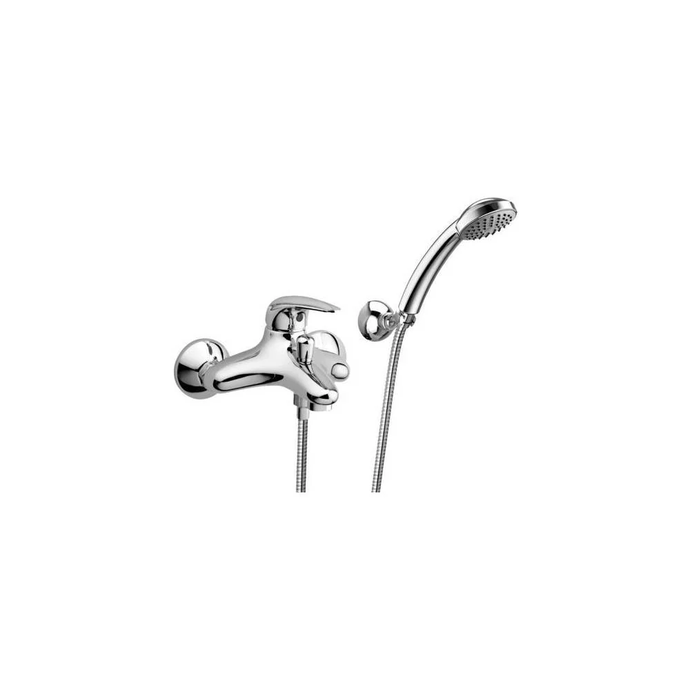 Premium de Lujo Mezclador bañera/ducha con soporte de pared articulado serie Duemila Paffoni - Cromado