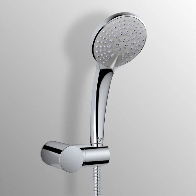 Set doccia duplex ABS cromato con doccetta tonda multifunzione