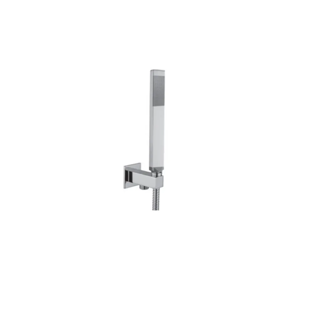 Set doccia duplex Paffoni modello Quadro con finitura cromata e flessibile argento para Renovación de Baño
