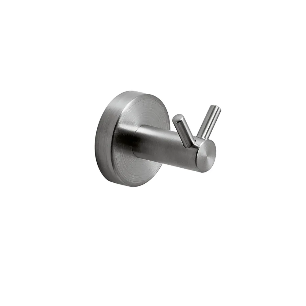 Appendiabiti doppio Acciaio Inox AISI 304 Gedy serie Project - Spazzolato