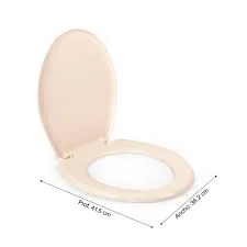Asiento tapa inodoro liviano color bone - Fiori con Resistencia al Agua