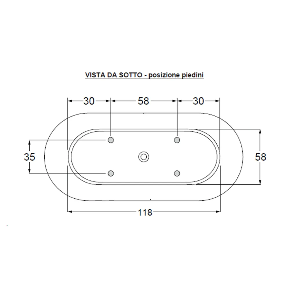 Bañera modelo Inka 180x80cm en acrílico blanco resplandeciente