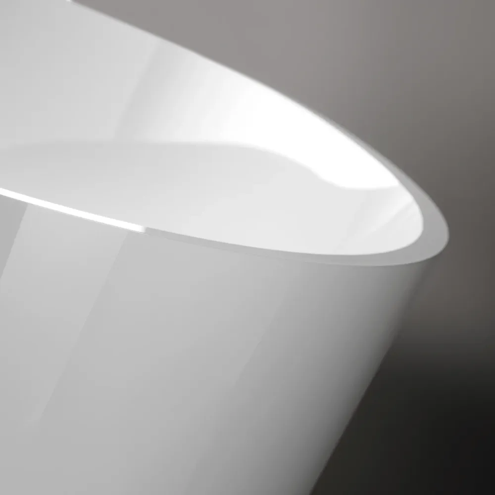 Bañera modelo Inka 180x80cm en acrílico blanco resplandeciente