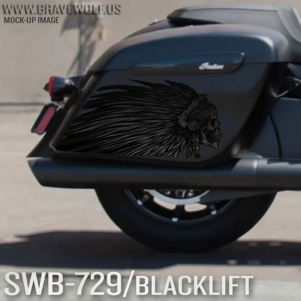 Calcomanías para alforjas indias-SWB729-Blacklift