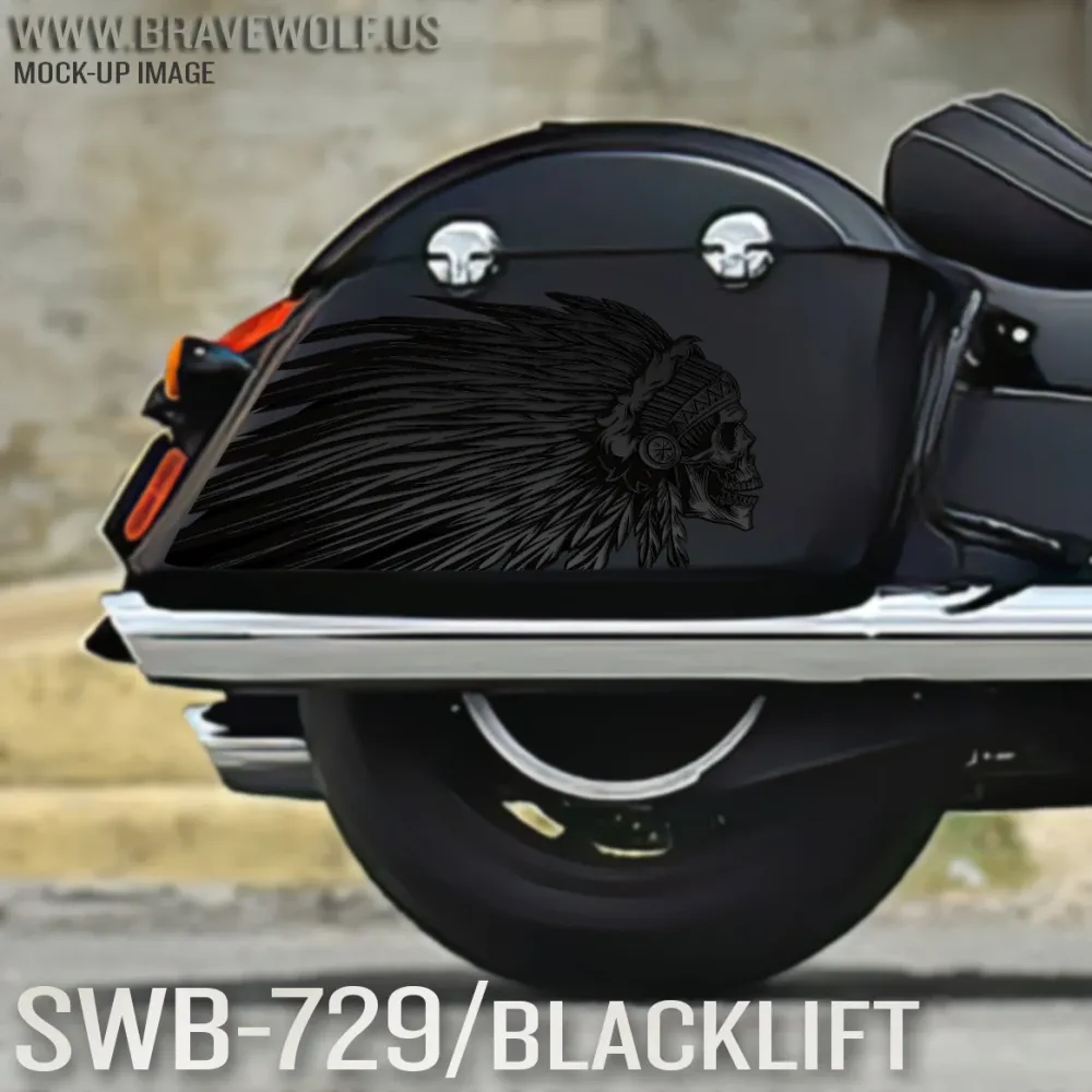 Calcomanías para alforjas indias-SWB729-Blacklift