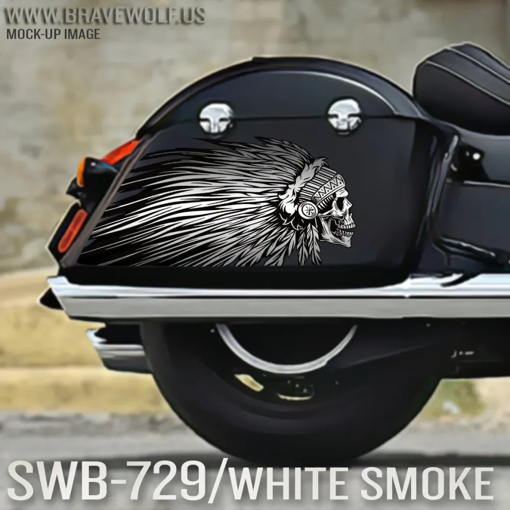 Calcomanías para alforjas indias-SWB729-WhiteSmoke