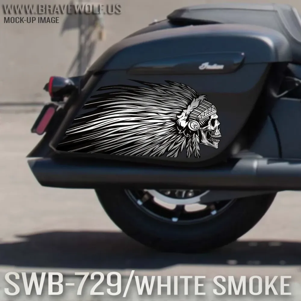Calcomanías para alforjas indias-SWB729-WhiteSmoke