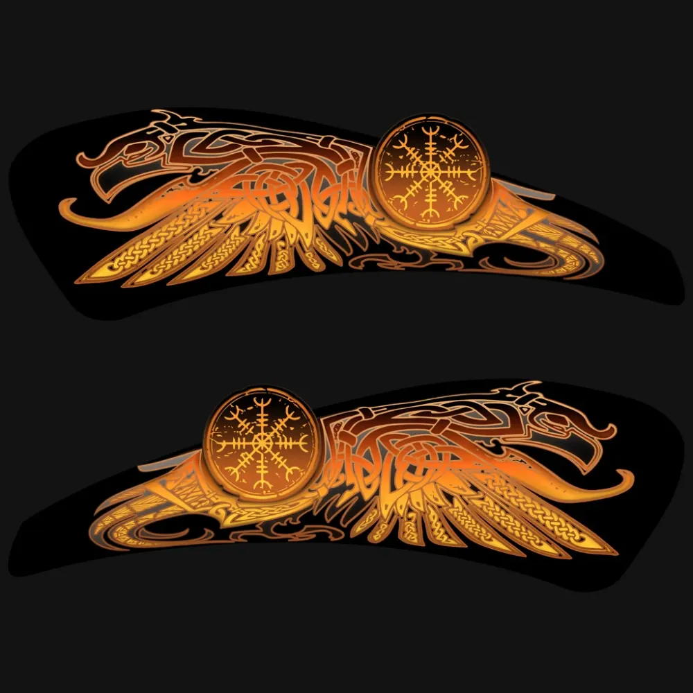 Calcomanías de tanque "Bronce" de los Cuervos de Odin para Indian Challenger/Pursuit
