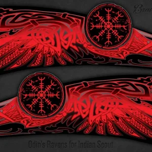 Calcomanías de tanque de los Cuervos de Odin para Indian Scout