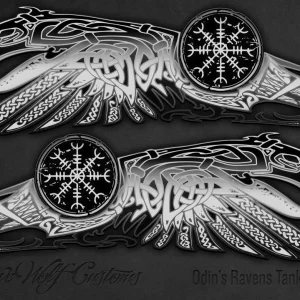 Calcomanías universales para tanque Odín's Ravens - Blanco