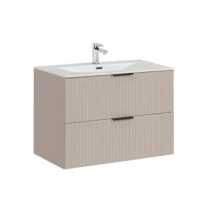 Con Certificación CE Mueble lavabo encastrable individual 80cm Adriel Blanco