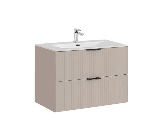 Con Certificación CE Mueble lavabo encastrable individual 80cm Adriel Blanco