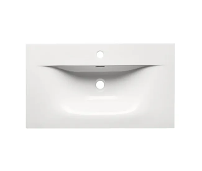 Con Certificación CE Mueble lavabo encastrable individual 80cm Adriel Blanco