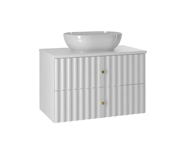 Gancho de Ducha Mueble lavabo individual 80cm Izae Blanco