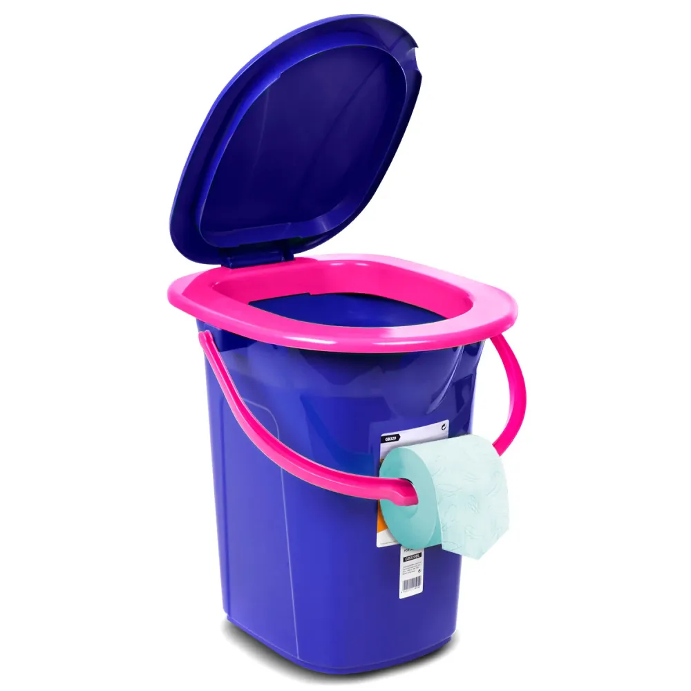 Inodoro turístico GreenBlue GB320BR azul marino-rosa con Resistencia al Agua