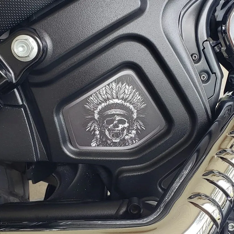 Inserción de marco medio Indian Scout - Skull Warbonnet 120 B&W