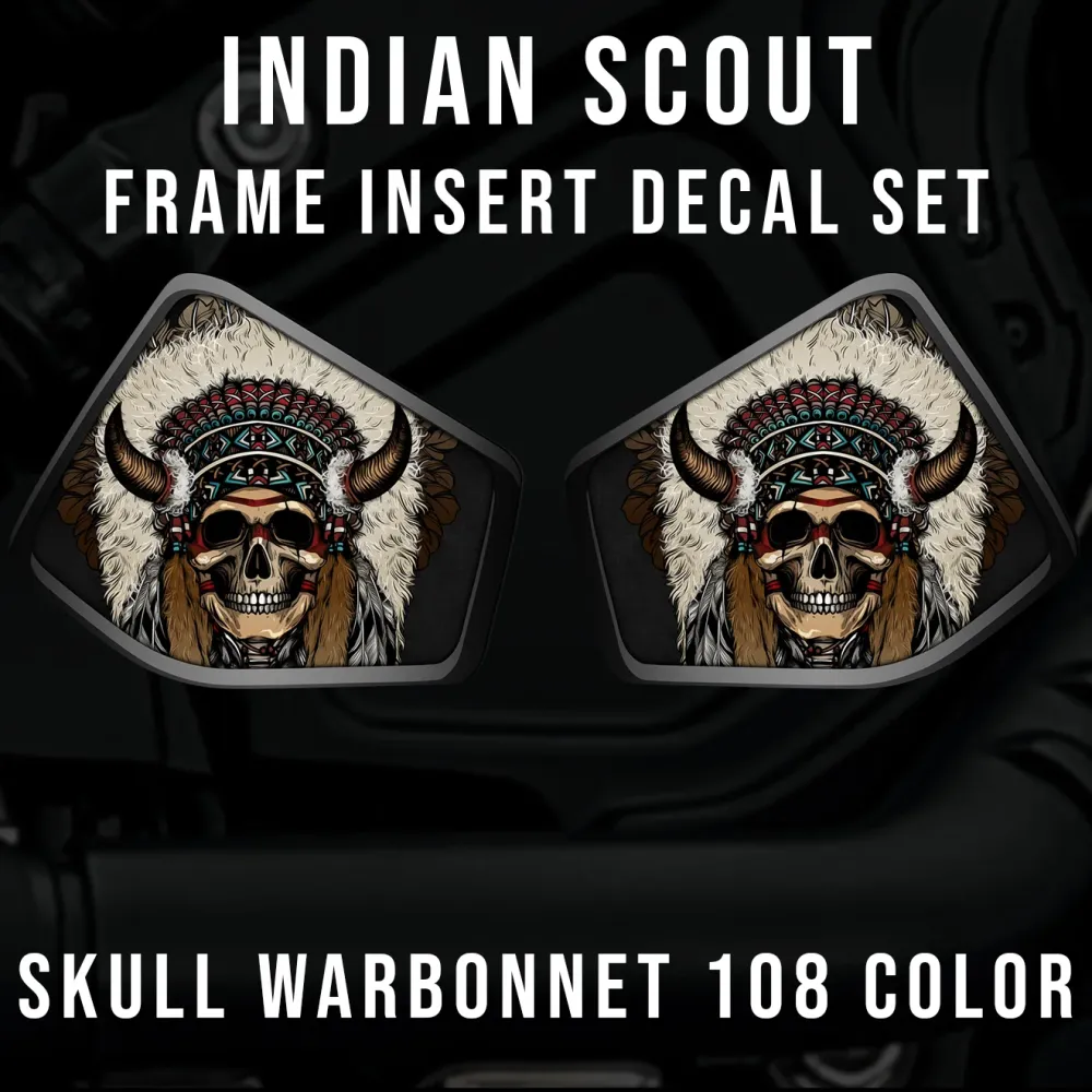 Inserción de marco medio Indian Scout - Skull Warbonnet 108 Color