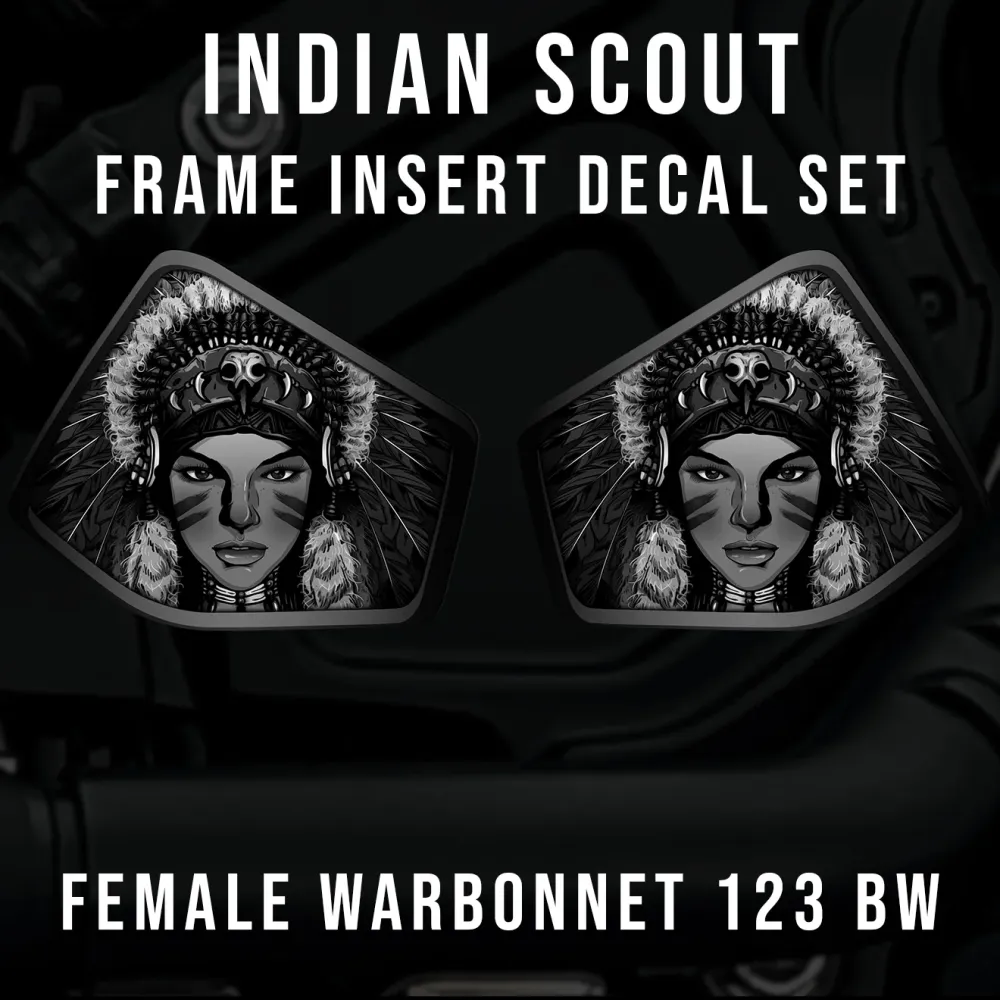 Inserción de marco medio Indian Scout - Warbonnet femenino 123 B&W