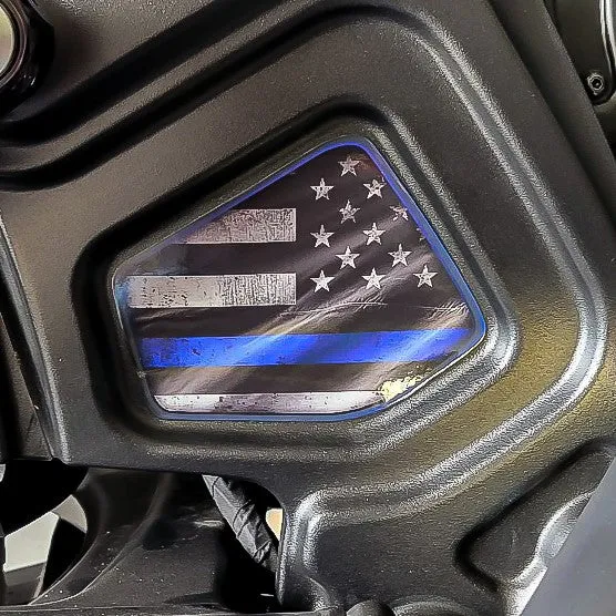 Inserto de marco medio Indian Scout - Línea azul delgada
