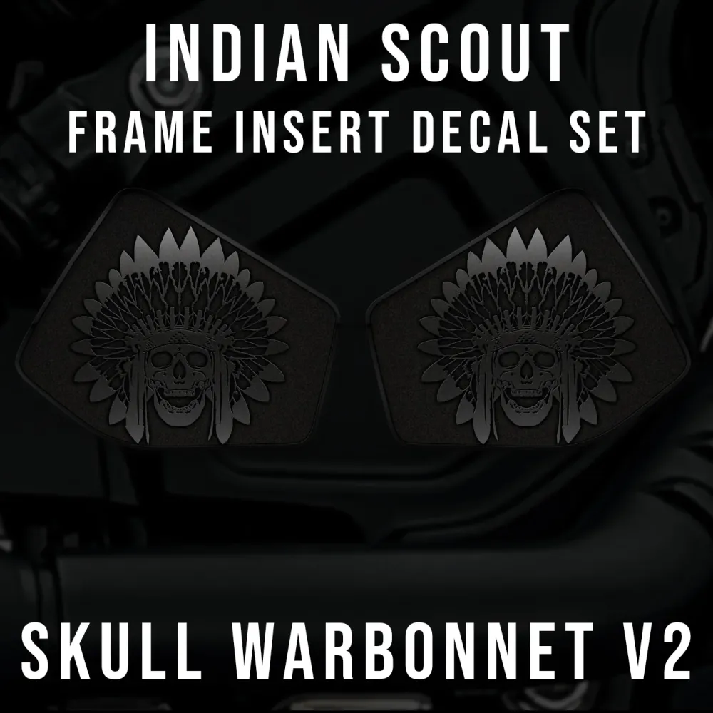 Inserto de marco medio Indian Scout - Skull Warbonnet V2