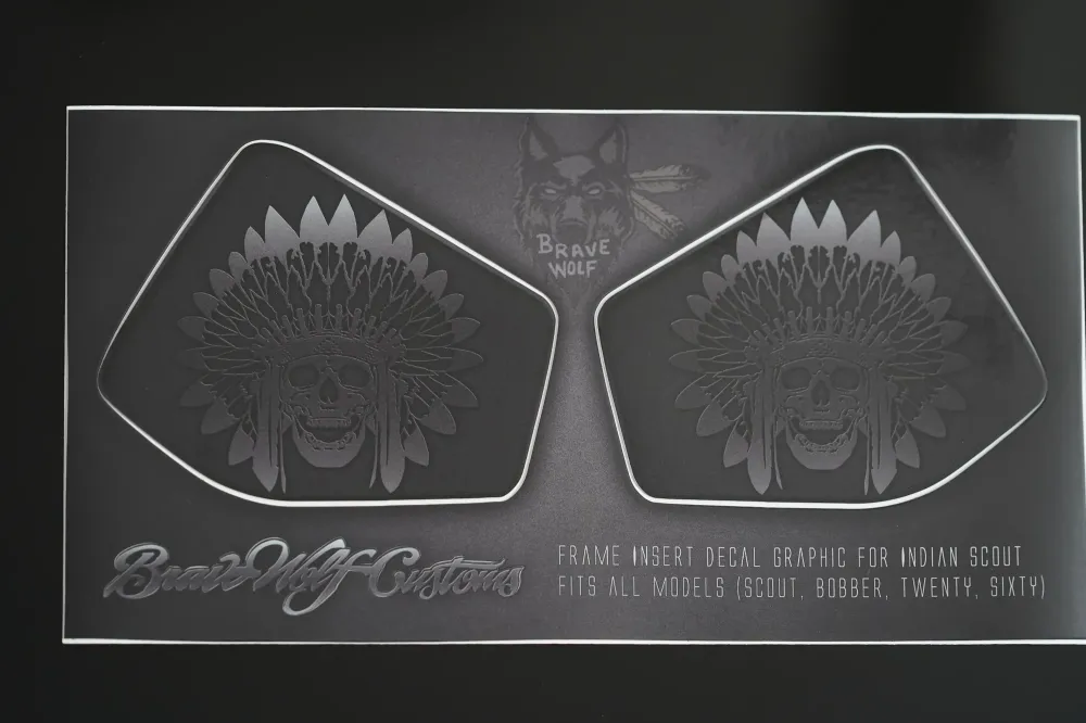 Inserto de marco medio Indian Scout - Skull Warbonnet V2