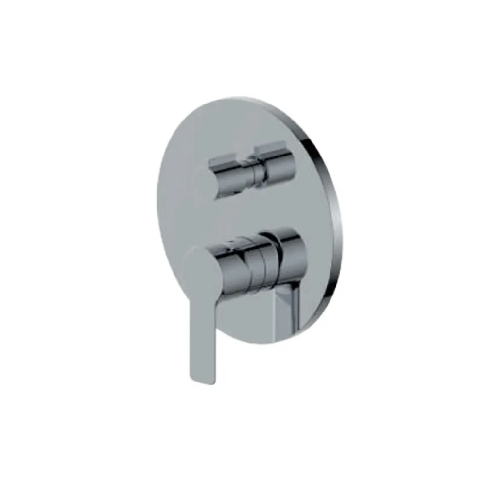 Miscelatore monocomando da incasso per doccia con deviatore RubiFlux serie Zea - Cromo