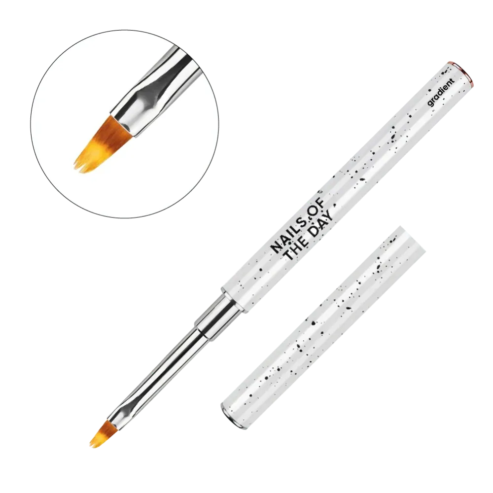 NAILSOFTHEDAY Brush Gradiente — pincel profesional metálico con tapa, diseñado para realizar degradados perfectos, 12 mm.