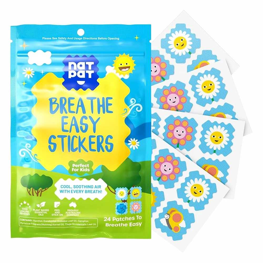 NATPAT - Calcomanías Breathe Sencillo – Parche tapado para niños y adultos
