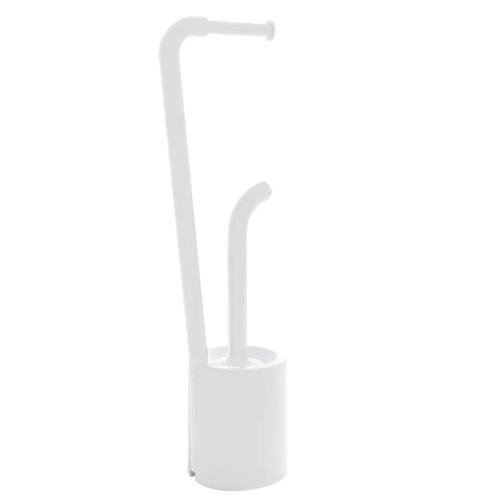 Piantana portarollo y escobilla WC de Gedy serie Wendy - Blanco