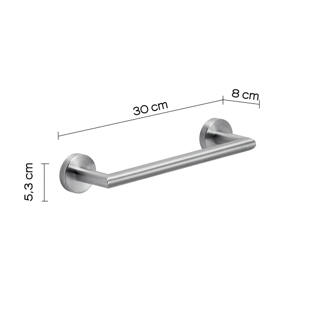 Portasalviette 30 cm en Acero Inoxidable AISI 304 Gedy serie Project - Cepillado
