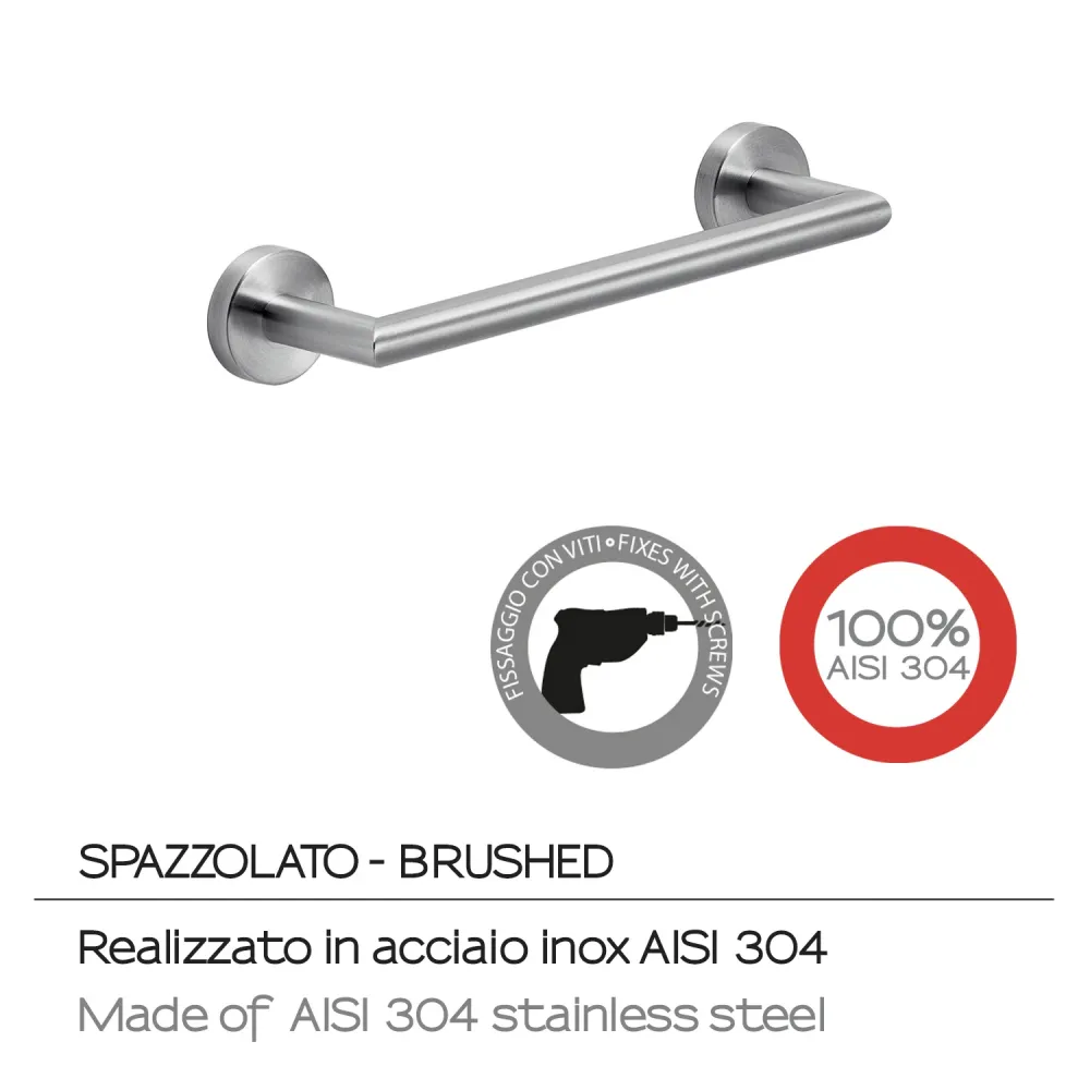 Portasalviette 30 cm en Acero Inoxidable AISI 304 Gedy serie Project - Cepillado