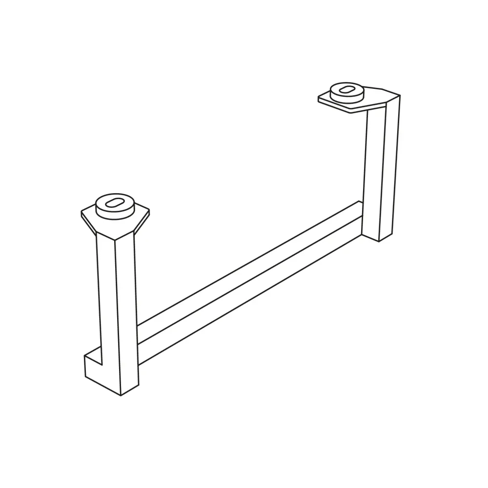 Portasciugamani lateral en acero pintado negro mate para lavabo Globo Mode ME070