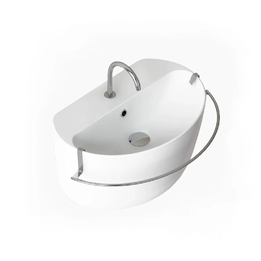 Portasciugamani de latón cromado para lavabo Gran Mascalzone cm 70