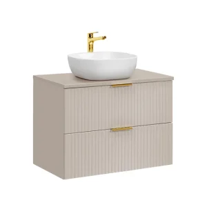 Resistente al Agua Mueble lavabo individual 80cm Adriel Blanco