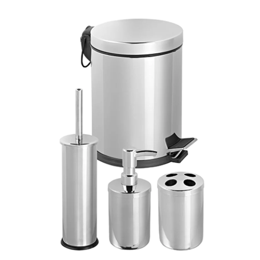 Set de accesorios de baño colección Fiordaliso en acero inoxidable cromado