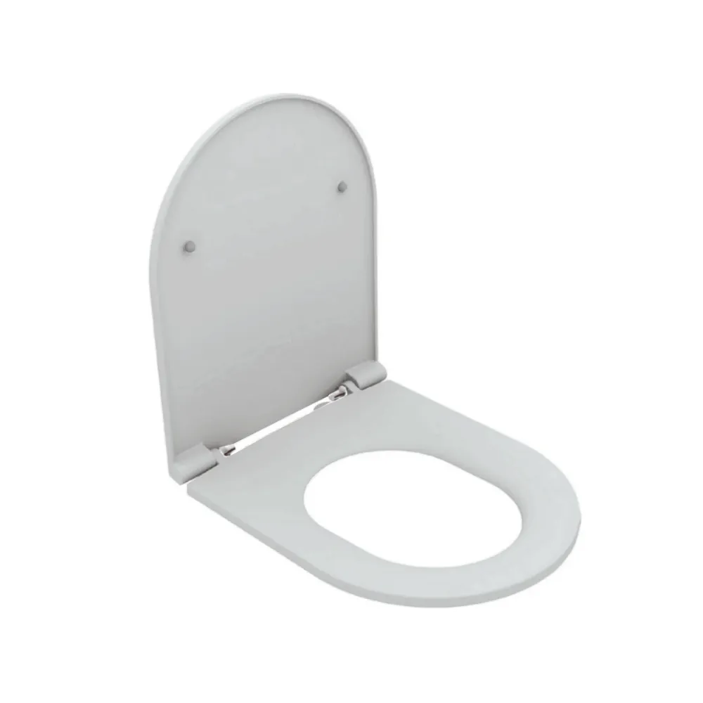Tapa de inodoro con cierre blando para vaso empotrado BathCore serie Infinity color Blanco Opaco