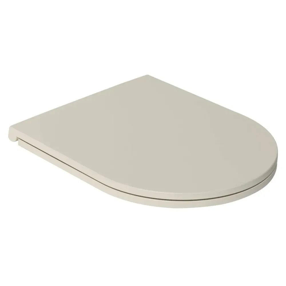 Tapa de inodoro con cierre delicado para taza suspendida BathCore serie Infinity color Marfil Mate