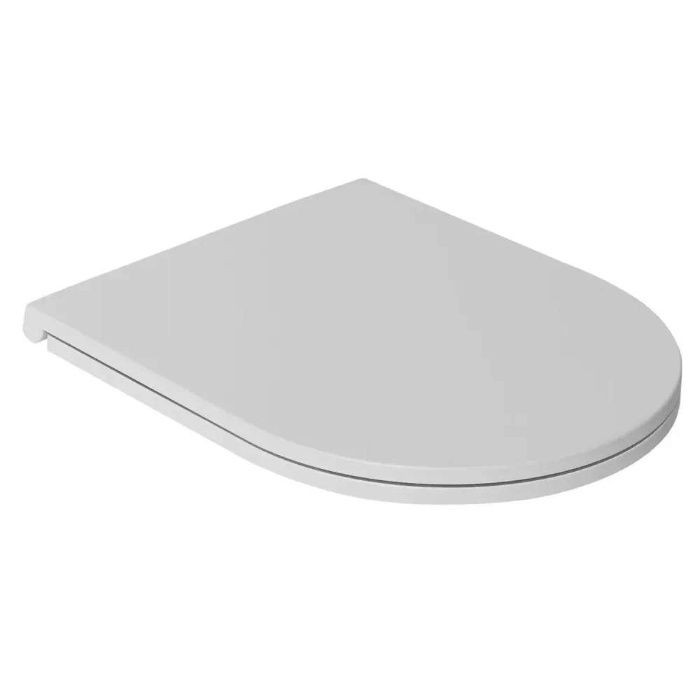 Tapa de inodoro con cierre delicado para vaso suspendido BathCore serie Infinity color Blanco Mate