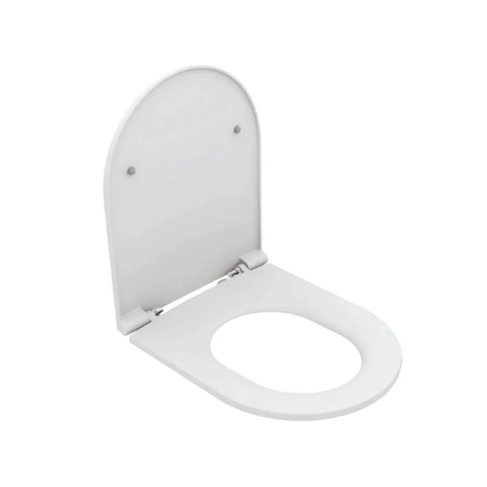 Tapa de inodoro con cierre delicado para vaso suspendido BathCore serie Infinity color Blanco Mate