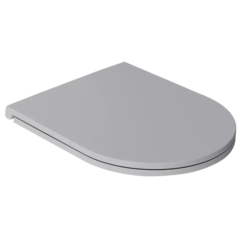 Tapa de inodoro con cierre flexible para taza suspendida BathCore serie Infinity color Gris Piedra Mate