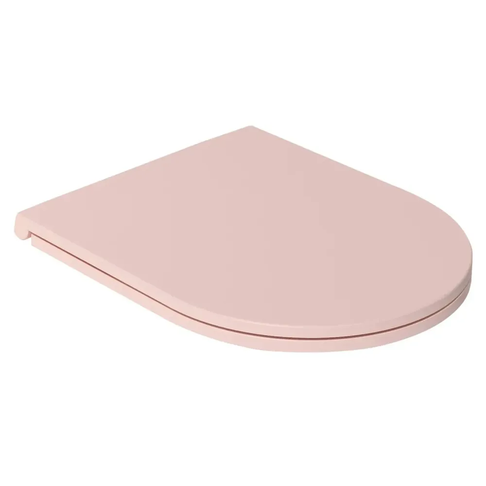 Tapa de inodoro con cierre mullido para taza suspendida BathCore serie Infinity color Salmón Opaco