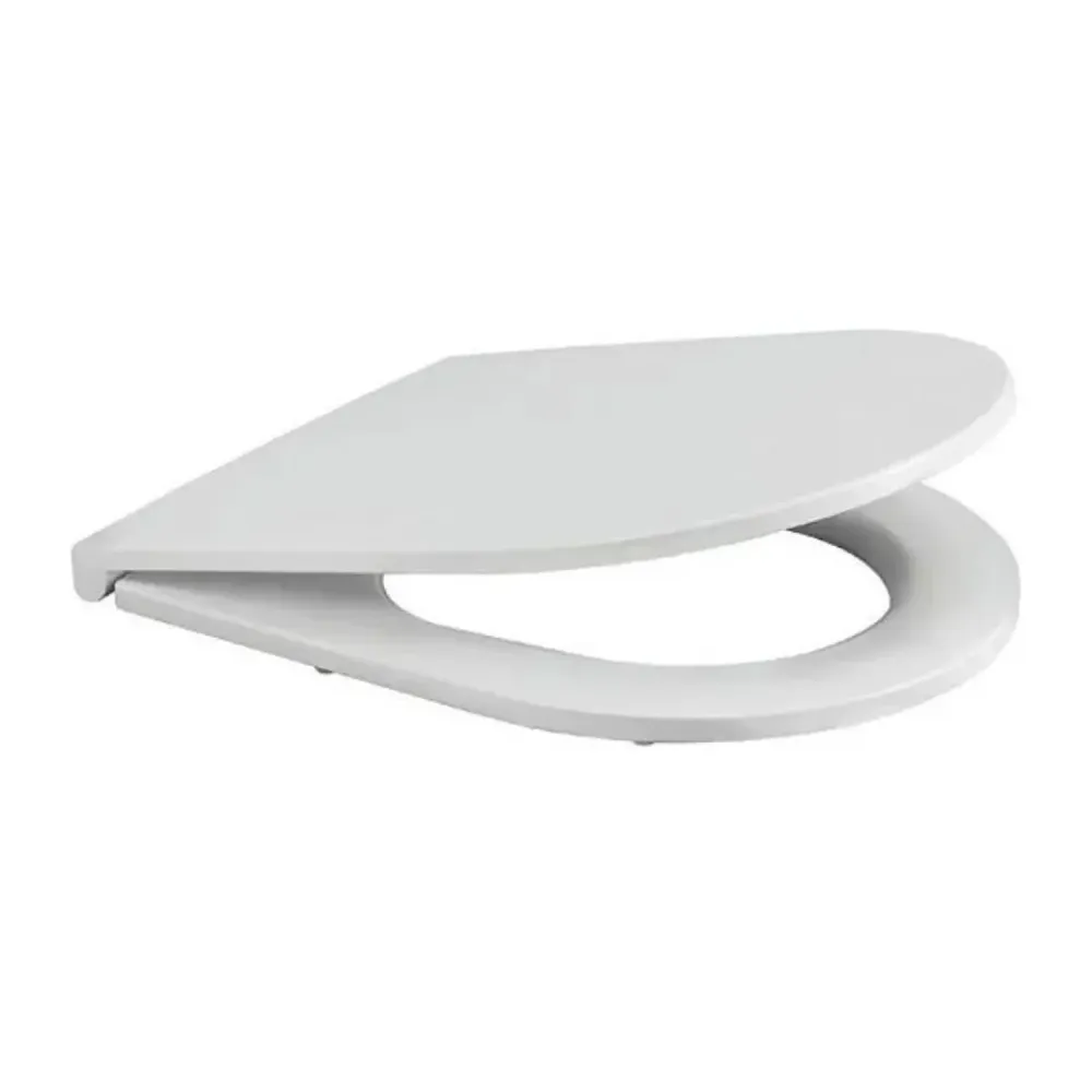 Tapa de inodoro con cierre suave para taza suspendida BathCore serie Infinity color Blanco Reluciente