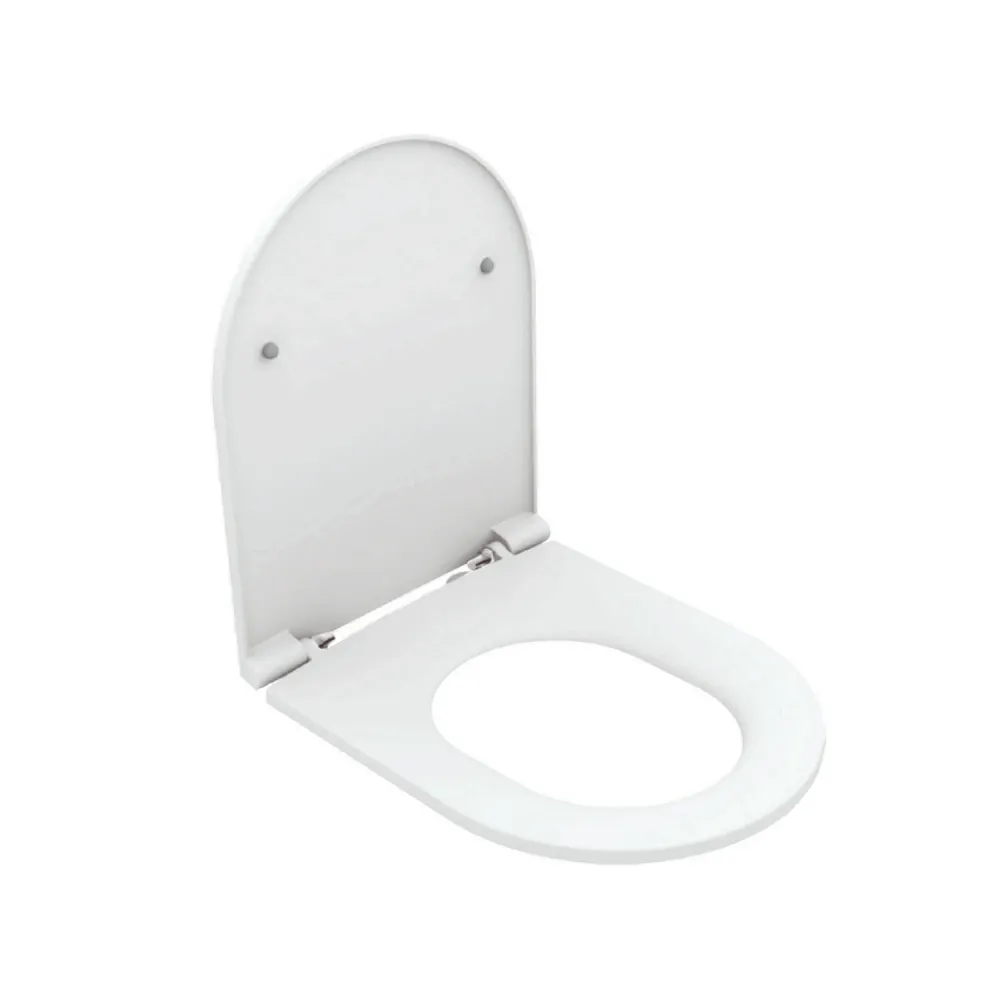 Tapa de inodoro con cierre suave para taza suspendida BathCore serie Infinity color Blanco Reluciente