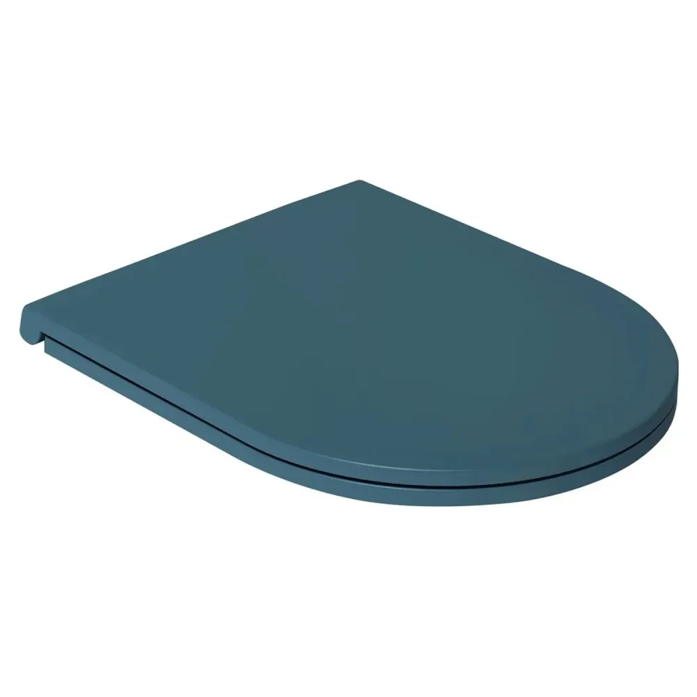 Tapa de inodoro con cierre tierno para taza suspendida BathCore serie Infinity color Verde Petrolio Opaco