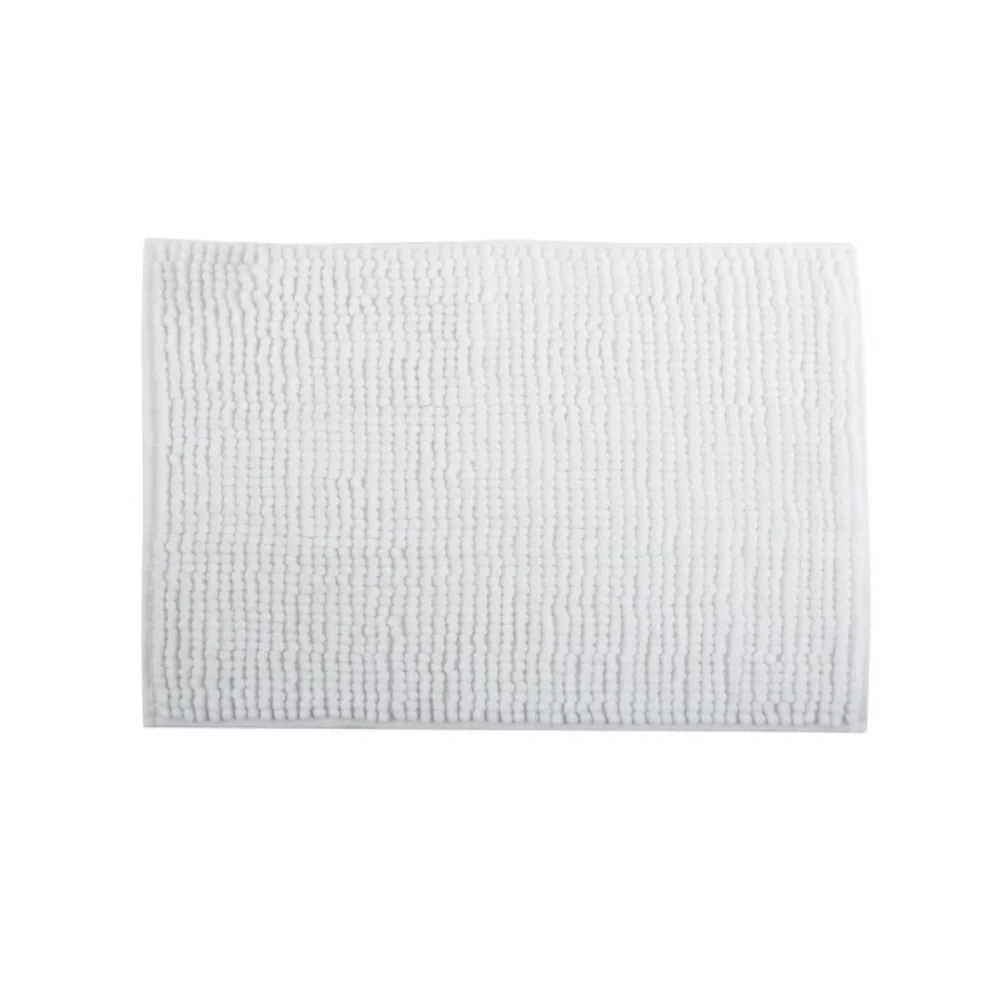 Alfombra Antideslizante Alfombrilla de baño STEFANIA en microfibra CINIGLIA 40x60 cm blanco